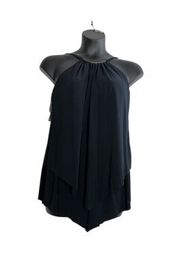 Chico's magic suit Black Swim Romper One-Piece New